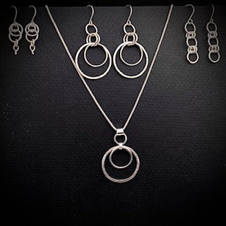 CIRCLE AND LOOP EARRINGS AND PENDANTS