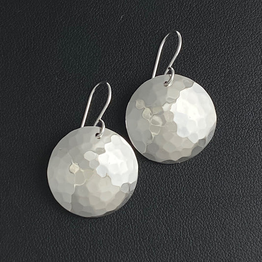 HAMMERED DISC EARRINGS