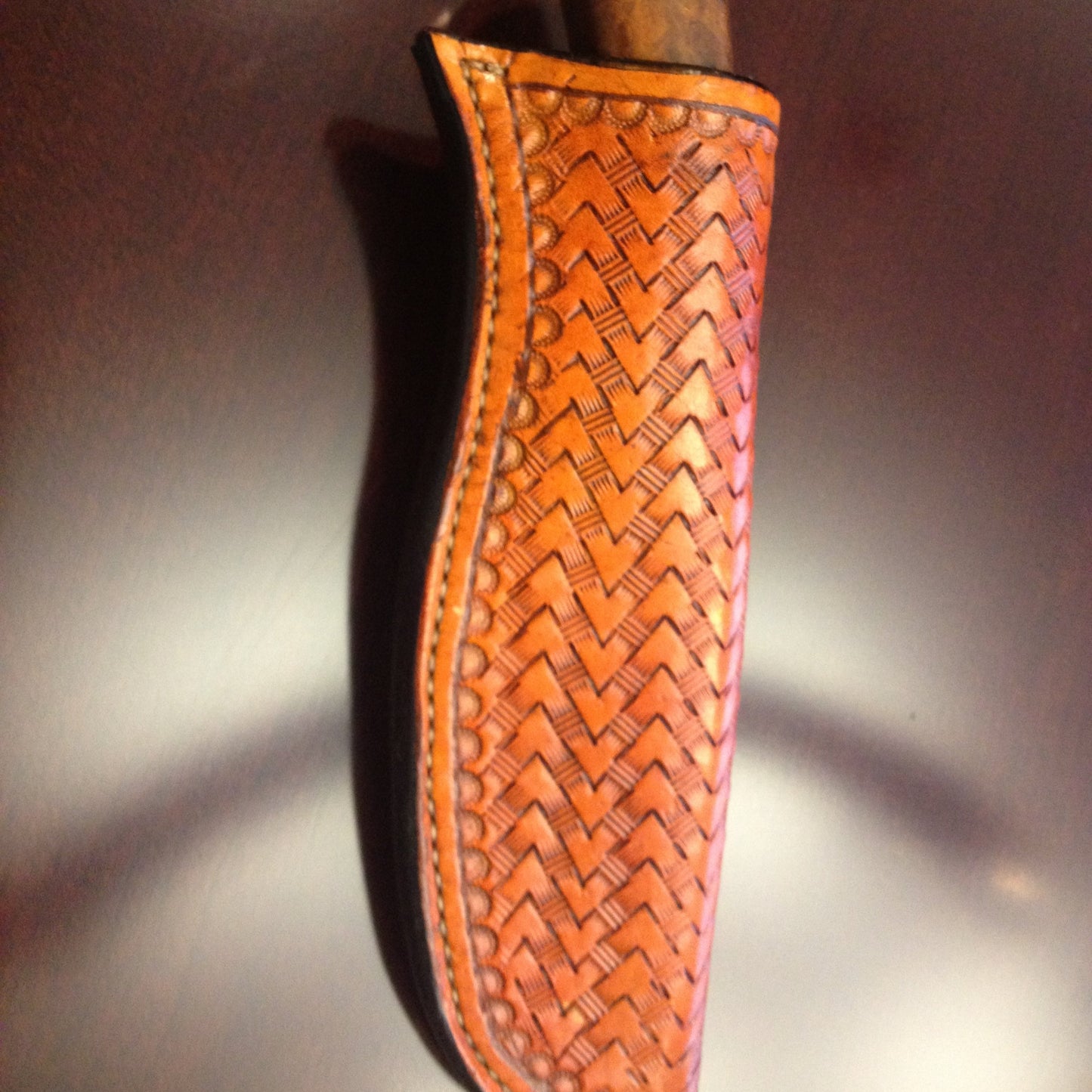 LEATHER SHEATH MAKING FOR A KNIFE