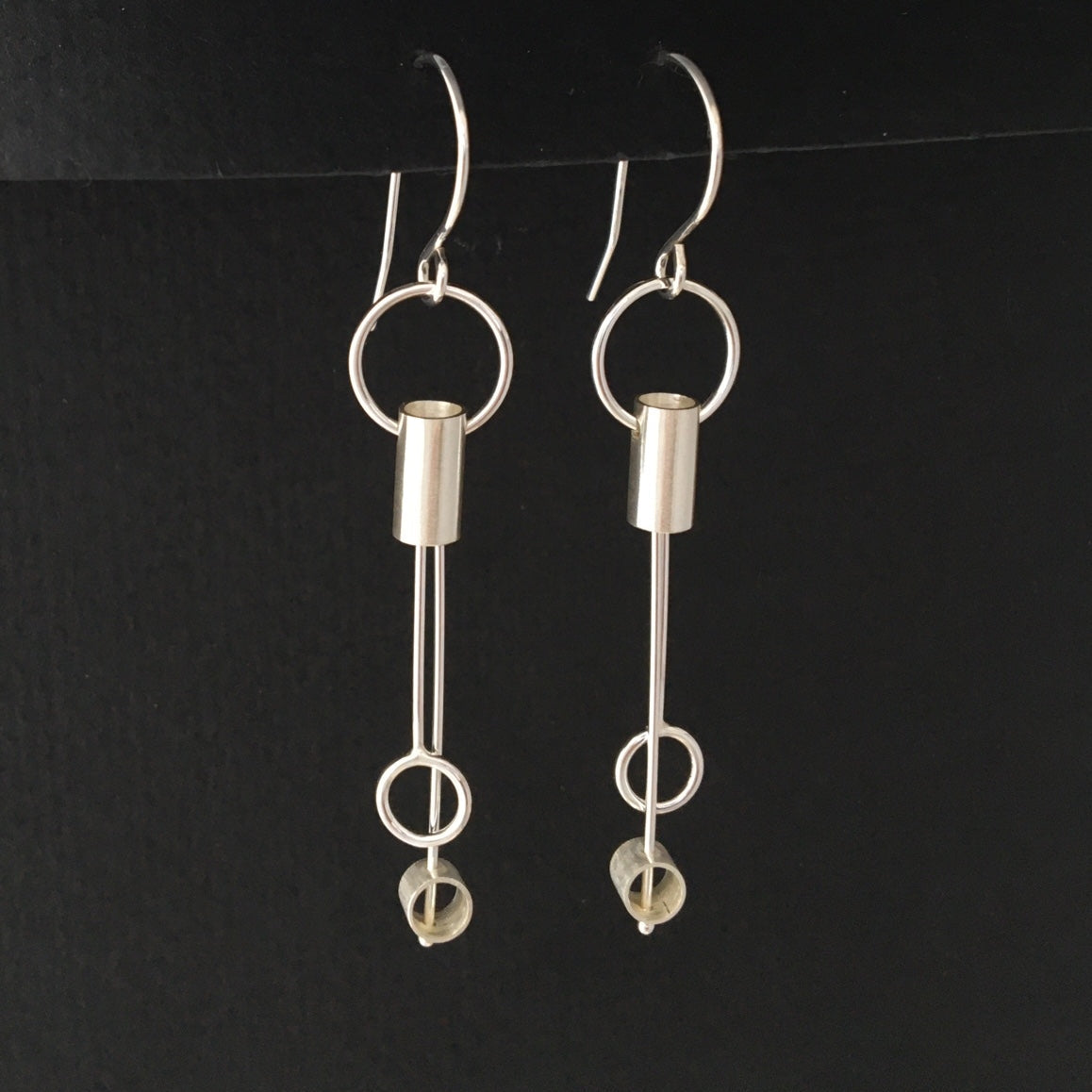 TUBE AND PENDULUM EARRINGS