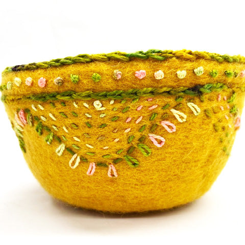 EMBROIDERED FELT BOWL