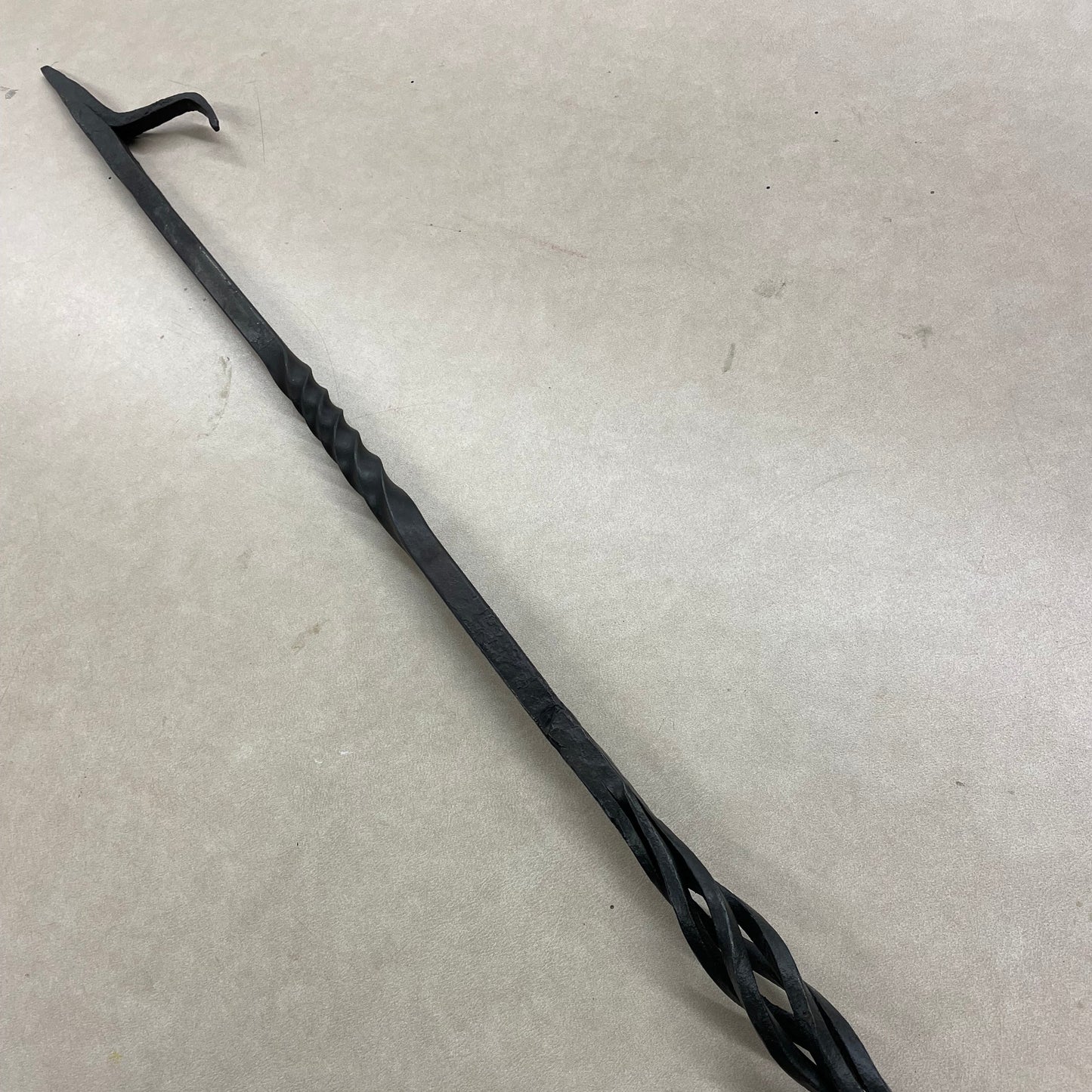 HAND FORGED FIREPLACE POKER