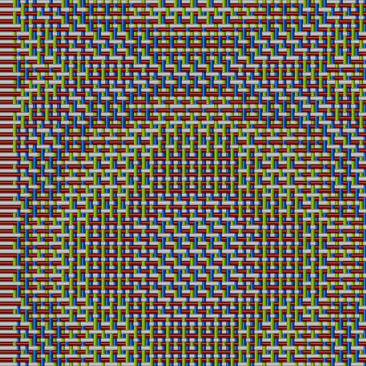 FOUR COLOR DOUBLE WEAVE, ON 8 SHAFTS