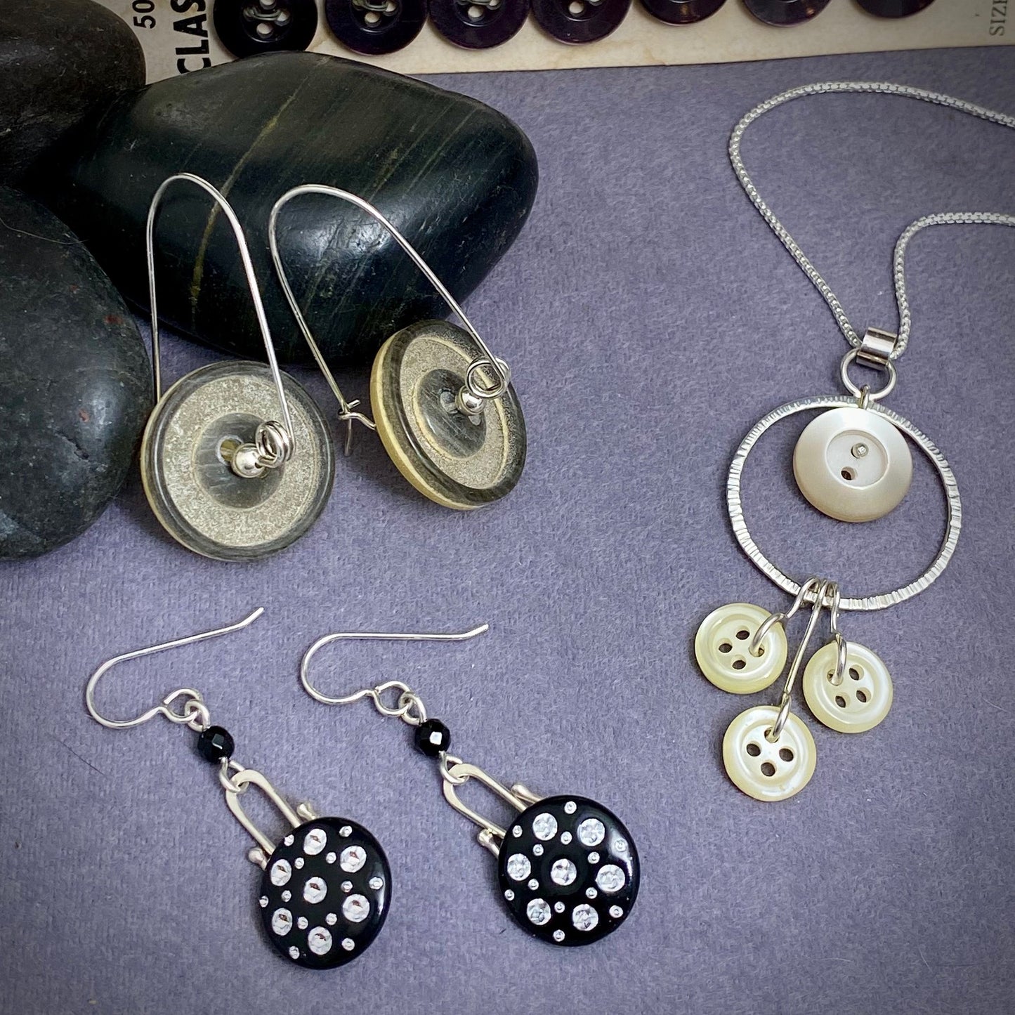 GRANDMAS BUTTONS REPURPOSED - EVENING