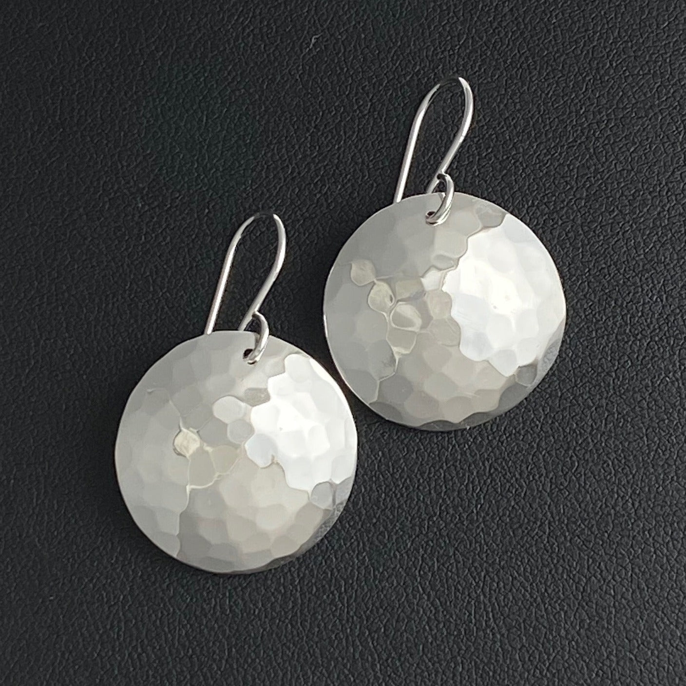 HAMMERED DISC EARRINGS