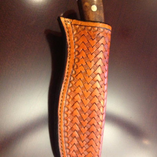 LEATHER SHEATH MAKING FOR A KNIFE