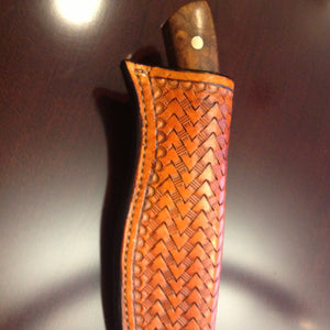 LEATHER SHEATH MAKING FOR A KNIFE