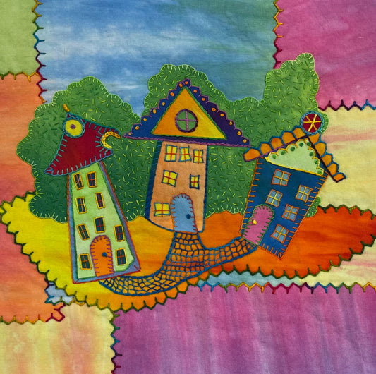 TINY HOMES: A FUSED ART QUILT