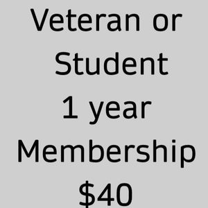 Veteran/Student 1 year membership